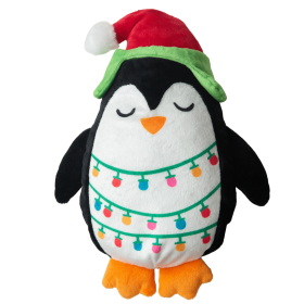 SnugArooz Penguin with Christmas lights