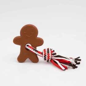 ZippyPaws Holiday ZippyTuff Teether Gingerbread Man Dog Chew Toy - LLB Only