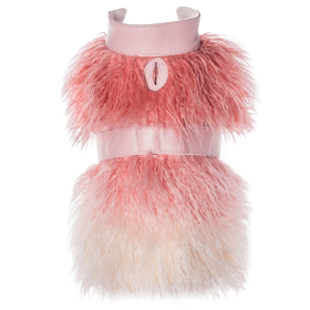 Mink Faux-Fur Vest (Color: Bella Rose, size: medium)