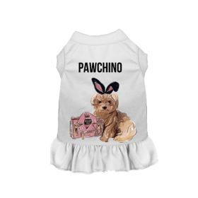 Miss Pawchino Dress (Color: White, size: large)