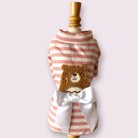 My Bear-y Cute Turtleneck Dog Sweater (Color: Pink, size: small)