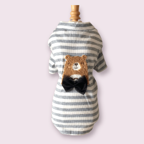 My Bear-y Cute Turtleneck Dog Sweater (Color: Grey, size: small)