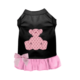 My Cuddly GG Bear (Color: BLACK WITH PINK BOTTOM, size: X Small)