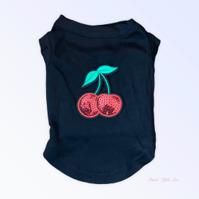 My Fabulous Cherry Tank (Color: Black, size: small)