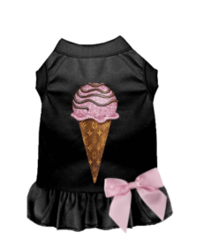 My Favorite Chewy Vuitton Ice Cream Dress (Color: Black, size: X Small)