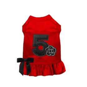 No. 5 Camellia Dress (Color: Red, size: X Small)