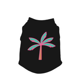 Palm Tree Tank Top (Color: Black, size: X Small)