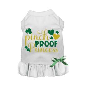 Pinch Proof Princess Dress (Color: White, size: large)