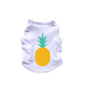 Pineapple Tank Top (Color: White, size: large)