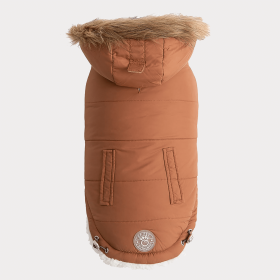 GF Pet ElastoFit Urban Dog Parka (Color: Caramel, size: 2XS)