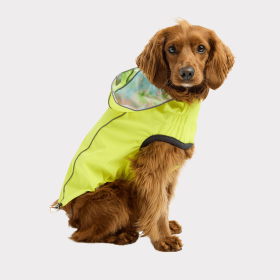 GF Pet Reversible Raincoat (Color: Neon Yellow, size: large)