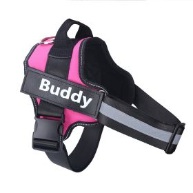 Dog Harness No Pull Reflective Breathable Adjustable Pet (Option: Rose Red-XS)