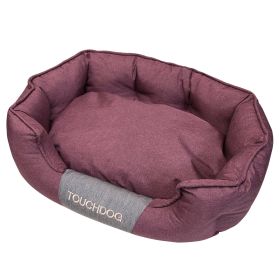 Touchdog 'Concept-Bark' Water-Resistant Premium Oval Dog Bed (Color: Pink)